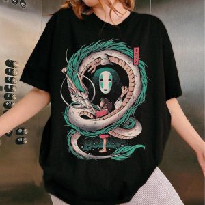 Spirited Away Shirt, Studio Ghibli Shirt, Haku, No Face, Chihiro Shirt, Hayao Miyazaki, Unisex Tee, Gift For Men Women
