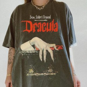 Bram Stoker's Original Dracula Tshirt, Cotton Unisex T-Shirt, Womenswear Top Underwear Streetwear Lady Basic Casual