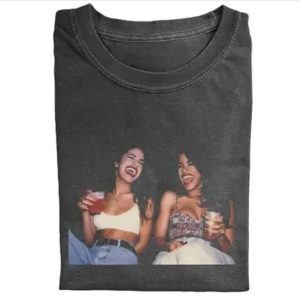 Vintage Selena and Aaliyah Tshirt, Aaliyah Shirt, Selena Shirt, Rnb Singer Shirt, Hiphop Shirt Menswear Top