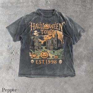 Halloweentown Est 1998 Vintage 90s Style Graphic T-Shirt, Retro Cotton Halloween University Spooky Unisex Top, Halloween Spooky Tee