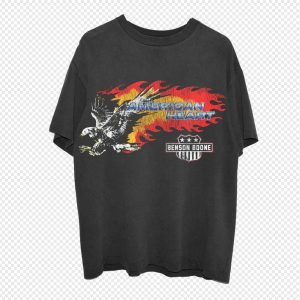 Vintage Benson Boon American Heart Black T-shirt 100% US Cotton Short Sleeve Unisex Top for Music Lovers Streetwear