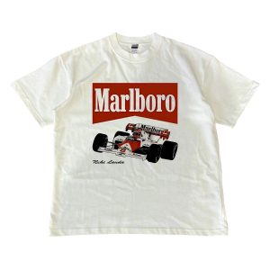 Vintage Marlboro Racing T-shirt, Nascar Merch Graphic Tee, Unisex Tshirt, Sweatshirt, Hoodie, Menswear Top Streetwear Shortsleeve Tropical Crewneck