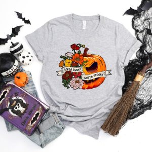 Sweet Sorta Spooky Shirt, Flower Pumpkin Shirt, Halloween PumpkinTee