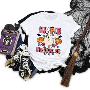 Hippie Halloween Shirt, Retro Halloween Shirt, Funny Cow Shirt, Funny Halloween