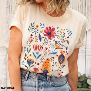 Wildflower Tshirt, Wild Flowers Shirt, Floral Tshirt, Flower Shirt, Gift for Women, Ladies Shirts