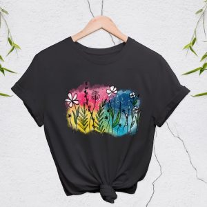 Wild Flowers Shirt, Wildflower Tshirt, Floral Shirt, Botanical Shirt, Flower Shirt, Nature Lover Shirt,Ladies Shirts, Womens Tees,Flover Tee