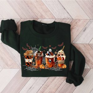 Skeleton Coffee Cups Sweatshirt, Coffee Cups Sweatshirt