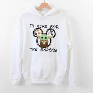 Im Here For The Snacks Baby Yoda Disney Hoodie, Disney Family Hoodie