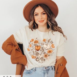 Fall Heart Shirt, Fall Pumpkin Shirt, Pumpkin Spice Tshirt, Family Thanksgiving Shirt