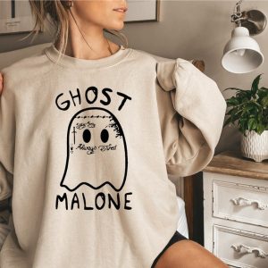 Ghost Malone Sweatshirt, Halloween Sweatshirt, Halloween Ghost Sweater, Spooky Sweatshirt