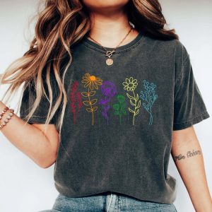 Wild Flowers Shirt, Wildflower Tshirt, Floral Shirt, Botanical Shirt, Flower Shirt