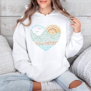 Adventure Awaits Hoodie, Mountains Heart Hoodie, Adventure Hoodie