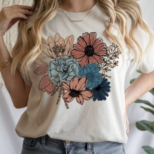 Women's Graphic Tees | Wildflower Shirt | Boho Floral Shirt | Inspirational Shirt | Bella Canvas Shirt | Flower Tshirt Plant Lover