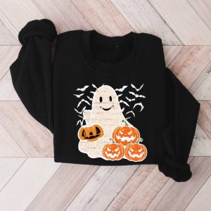 Ghost Halloween Sweatshirt, Womens Halloween Shirt, Halloween Party Shirt, Fall Sweatshirt