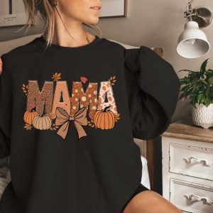 Mama Fall Sweatshirt, Fall Coquette Sweatshirt, Autumn Mama Sweatshirt, Trendy Mama Sweater
