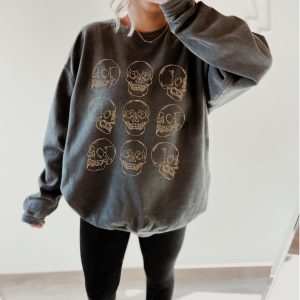 Skeleton Sweatshirt, Skull Sweatshirt, Halloween Sweatshirt