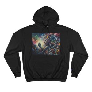 Psychedelic Graffiti Champion Hoodie: Trippy Streetwear Sweatshirt