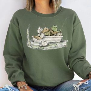 Frog 90s Graphic Sweatshirt, Unisex Oversize Cotton Toad Sweatshirt