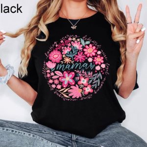 Boho Floral Mama Shirt Mothers Day Gift Trendy Mom Spring Tee Cute