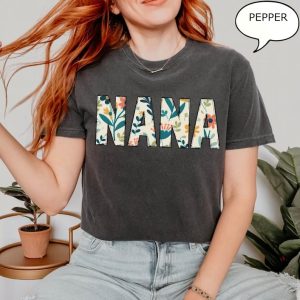 Floral Nana T-Shirt, Grandma Shirt, Vintage Woman's Shirt