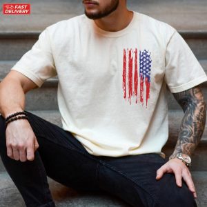 Comfort Colors® Men's American Flag, Tee Cute Pumpkin Shirt, Thanksgiving Shirt