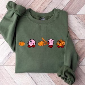 Kirby Pumpkin Sweatshirt, Funny Fall Sweatshirt, Funny Halloween Shirt, Fall Sweatshirt