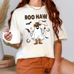 Boo Haw Shirt, Funny Ghost Cowboy Tee, Western Halloween Shirt, Spooky Fall Shirt