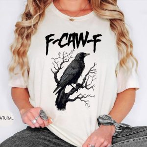 Funny Crow Shirt, Black Crow Moonlit Raven Unisex T-shirt, Funny Sassy Raven Lover Gift