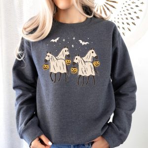 Halloween Horse Sweatshirt, Ghost Horse Shirt, Western Halloween Sweatshirt