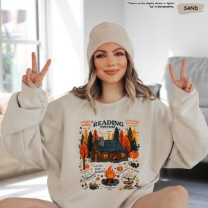 Cozy Cabin Reading Retreat Sweatshirt, Fall Bookish Sweatshirt