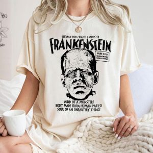 Vintage Frankenstein T-Shirt: Grunge Halloween Horror Movie Tee