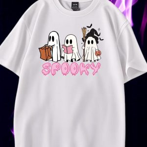 Ghost Print T-Shirt: Custom Designable 100% Cotton Tee