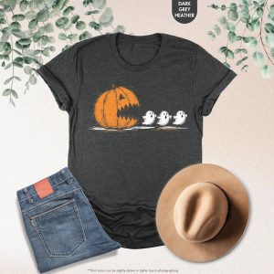 Halloween Shirt, Halloween Pumpkin Chasing Ghost Shirt, Spooky Season Shirt, Funny Halloween T Shirt