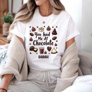 Custom Funny Chocolate T-Shirt Chocoholics Tee Sweet Tooth Shirt