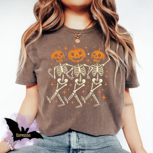 Pumpkin Skeleton Halloween Shirt, Pumpkin Halloween Tee, Halloween Skeleton Tee