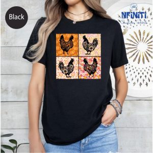 Funny Chicken Halloween T-Shirt: Retro Fall Thanksgiving Tee