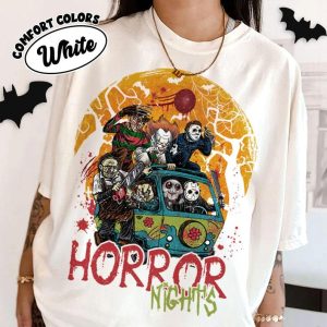 Vintage Horror Characters Halloween Shirt, Horror Movie, Halloween Horror Nights 2025