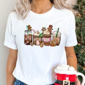 Christmas Coffee Sweatshirt, Christmas Sweatshirt, Coffee Lover Worker Winter Christmas Snowman Latte Coffee Lover