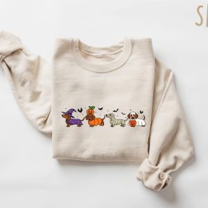 Dachshund Halloween Sweatshirt, Halloween Hot Dog Tee, Wiener Dog Tee, Funny Sausage Dog T-Shirt