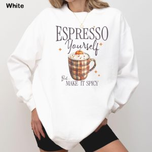 Coffee Sweatshirt, Funny Espresso Lover Crewneck,Fall Pumpkin Coffee Shirt