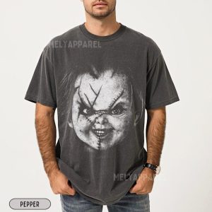 Chucky Shirt Slashers Tshirt Horror Movie Tee Halloween Gift for Him Her Retro Graphic Comfort Colors Spooky Season Monster Party