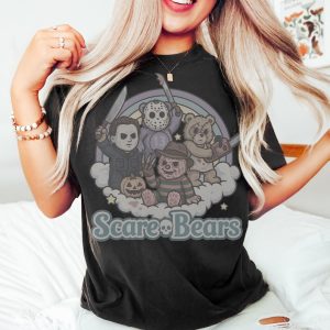 Vintage Horror Characters Scare Bears Cereal Halloween Shirt Comfort Colors, Retro Halloween Lover, Funny Halloween Shirt